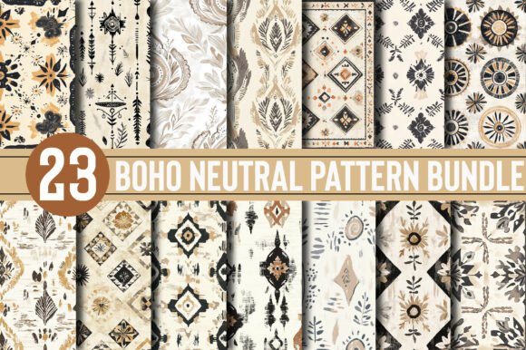 Boho Neutral Pattern Bundle: A Complete Creative Asset