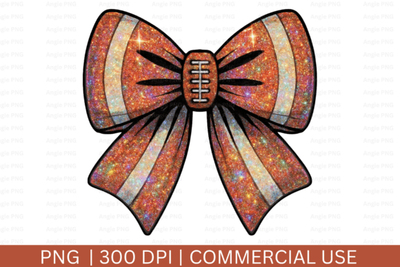 Charming Autumn Vibes: The Fall Football Coquette Bow PNG