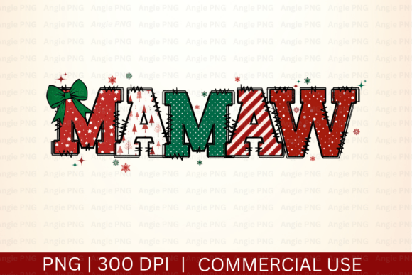 Christmas Mamaw Doodle PNG: A Festive Design Asset