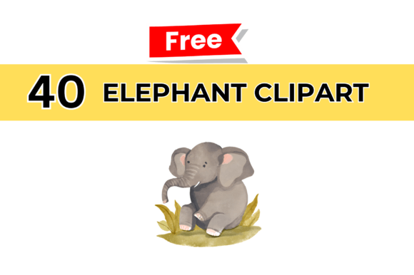 Elephant Cliparts: 40 Premium PNGs for Instant Creative Use
