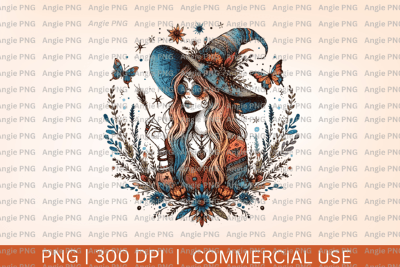 Embrace the Aesthetic: Crafting with the Boho Fall Witch PNG
