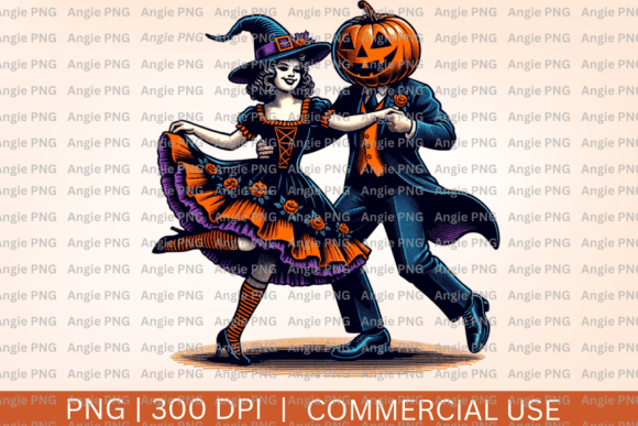 Halloween Dancing Witch Pumpkin Head PNG: A Designer's Guide